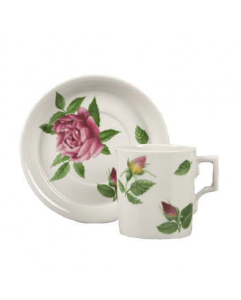 LOMONOSOV IMPERIAL PORCELAIN TEACUP AND SAUCER ROSARIUM 220 ML 7.4 OZ