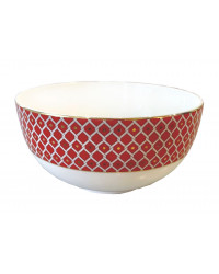 LOMONOSOV IMPERIAL BONE CHINA PORCELAIN SALAD BOWL SCARLET v.2 500 Ml 17 Fl.Oz