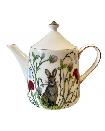 LOMONOSOV IMPERIAL BONE CHINA PORCELAIN TEAPOT RABBIT ALICE GARDEN 900 ml 30.4 fl.oz