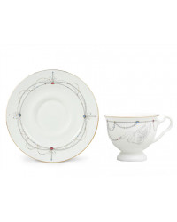 LOMONOSOV IMPERIAL BONE CHINA PORCELAIN ESPRESSO CUP AISEDORA SWAN LAKE #2 240 ml/8.1 fl.oz