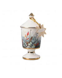 LOMONOSOV IMPERIAL BONE CHINA PORCELAIN CANDLE HOLDER KALENDA + AROMA CANDLE