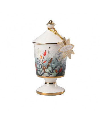 LOMONOSOV IMPERIAL BONE CHINA PORCELAIN CANDLE HOLDER KALENDA + AROMA CANDLE