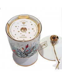 LOMONOSOV IMPERIAL BONE CHINA PORCELAIN CANDLE HOLDER KALENDA + AROMA CANDLE