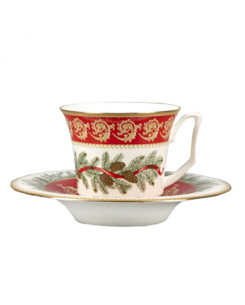 LOMONOSOV IMPERIAL BONE CHINA PORCELAIN TEA CUP YULIA CHRISTMAS TEATIME 210 ml 7.1 fl.oz