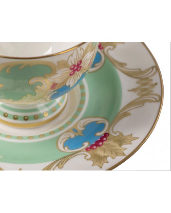 LOMONOSOV IMPERIAL BONE CHINA PORCELAIN TEA CUP AISEDORA AQUAMARINE 240 ml/8.12 fl.oz
