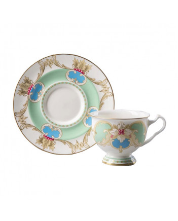 LOMONOSOV IMPERIAL BONE CHINA PORCELAIN TEA CUP AISEDORA AQUAMARINE 240 ml/8.12 fl.oz