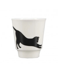 LOMONOSOV IMPERIAL BONE CHINA PORCELAIN ESPRESSO CUP MAY CATS AND MICE HUNTING 165 ml 5.6 fl.oz