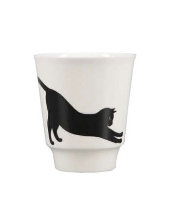 LOMONOSOV IMPERIAL BONE CHINA PORCELAIN ESPRESSO CUP MAY CATS AND MICE HUNTING 165 ml 5.6 fl.oz