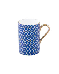 LOMONOSOV IMPERIAL BONE CHINA PORCELAIN COFFEE MUG IDYLL INDIGO v.2 400 Ml/14.1 Fl.Oz