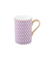 LOMONOSOV IMPERIAL BONE CHINA PORCELAIN COFFEE MUG IDYLL PINK v.1 400 Ml/14.1 Fl.Oz