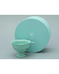 LOMONOSOV IMPERIAL BONE CHINA PORCELAIN TEA CUP NATASHA MONOCOLOR MINT GREEN 220 ml/7.4 fl.oz