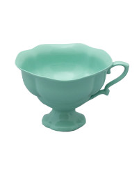 LOMONOSOV IMPERIAL BONE CHINA PORCELAIN TEA CUP NATASHA MONOCOLOR MINT GREEN 220 ml/7.4 fl.oz