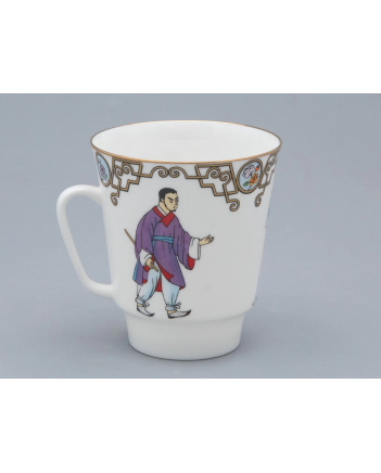 LOMONOSOV IMPERIAL BONE CHINA PORCELAIN ESPRESSO CUP SET MAY BALLET RED POPPY 165 ml/5.6 fl.oz
