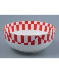 LOMONOSOV IMPERIAL BONE CHINA PORCELAIN SALAD BOWL YES AND NO RED 1200 Ml 40.6 Fl.Oz