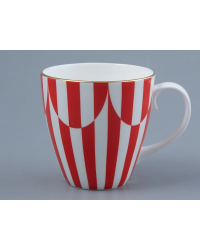 LOMONOSOV IMPERIAL BONE CHINA PORCELAIN COFFEE MUG SPRING YES AND NO RED 470 Ml/15.9 Fl.Oz