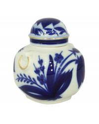 LOMONOSOV IMPERIAL PORCELAIN TEA CADDY BLUE BELL