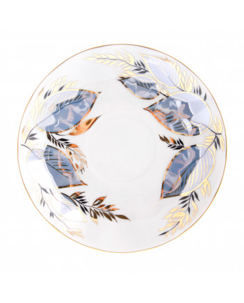  LOMONOSOV IMPERIAL PORCELAIN TEACUP AND SAUCER TULIP MOONLIGHT 250 ML/8.45 OZ