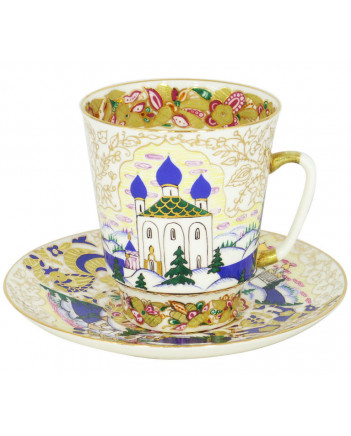 LOMONOSOV IMPERIAL BONE CHINA RARE PORCELAIN ESPRESSO CUP MAY OLD RUSSIA 165 ml/5.6 fl.oz