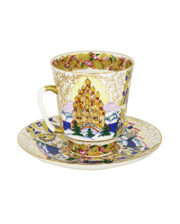 LOMONOSOV IMPERIAL BONE CHINA RARE PORCELAIN ESPRESSO CUP MAY OLD RUSSIA 165 ml/5.6 fl.oz