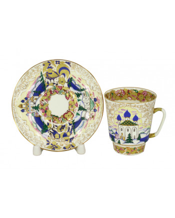 LOMONOSOV IMPERIAL BONE CHINA RARE PORCELAIN ESPRESSO CUP MAY OLD RUSSIA 165 ml/5.6 fl.oz