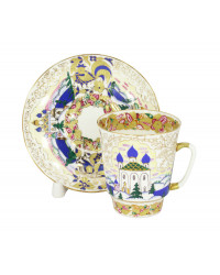 LOMONOSOV IMPERIAL BONE CHINA RARE PORCELAIN ESPRESSO CUP MAY OLD RUSSIA 165 ml/5.6 fl.oz