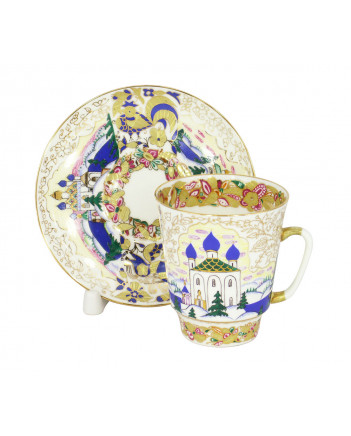 LOMONOSOV IMPERIAL BONE CHINA RARE PORCELAIN ESPRESSO CUP MAY OLD RUSSIA 165 ml/5.6 fl.oz