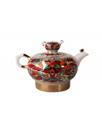 LOMONOSOV IMPERIAL PORCELAIN TEAPOT RED ROOSTER 1 CUPS 250 ML 8.5 OZ