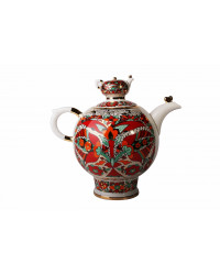 LOMONOSOV IMPERIAL PORCELAIN TEAPOT RED ROOSTER 9 CUPS 1800 ML 60.9 OZ