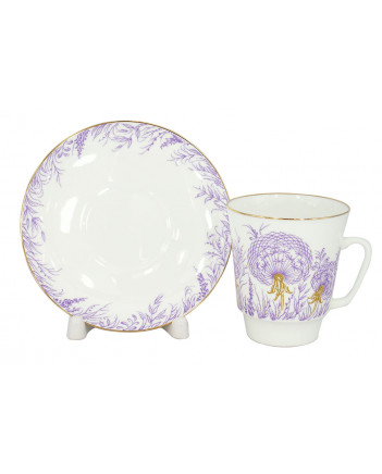 LOMONOSOV IMPERIAL BONE CHINA PORCELAIN ESPRESSO CUP MAY DANDELION 165 ml 5.6 fl.oz