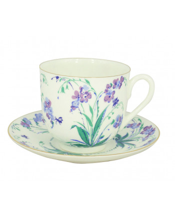 LOMONOSOV IMPERIAL BONE CHINA PORCELAIN ESPRESSO CUP FORGET-ME-NOT 180 ml 6.1 fl.oz