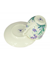 LOMONOSOV IMPERIAL BONE CHINA PORCELAIN ESPRESSO CUP FORGET-ME-NOT 180 ml 6.1 fl.oz