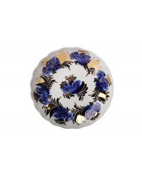 LOMONOSOV IMPERIAL PORCELAIN COOKIE PASTRY DISH GOLDEN GARDEN TULIP