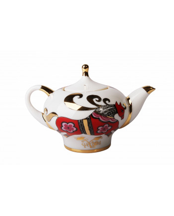 LOMONOSOV IMPERIAL PORCELAIN TEAPOT RED HORSE 1 CUP 250 ML/8.5 OZ