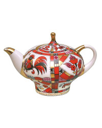 LOMONOSOV IMPERIAL PORCELAIN TEAPOT RED HORSE 1 CUP 250 ML/8.5 OZ