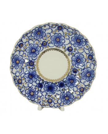 LOMONOSOV IMPERIAL PORCELAIN COOKIE PASTRY DISH BINDWEED TULIP