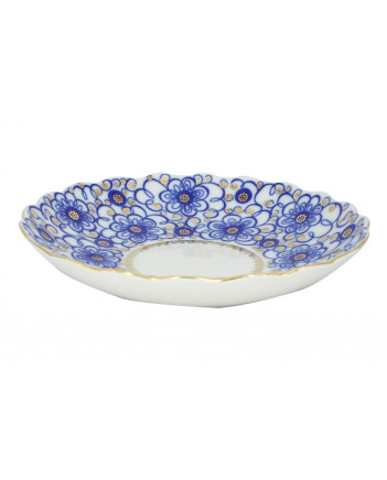 LOMONOSOV IMPERIAL PORCELAIN COOKIE PASTRY DISH BINDWEED TULIP