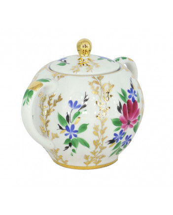 LOMONOSOV IMPERIAL PORCELAIN SUGAR BOWL TULIP GOLDEN GRASSES 450 ML 15 oz