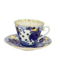 LOMONOSOV IMPERIAL PORCELAIN TEACUP AND SAUCER RADIANT CHURCH BELLS 235 ML/8 OZ