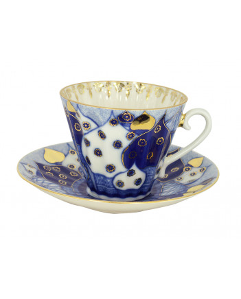 LOMONOSOV IMPERIAL PORCELAIN TEACUP AND SAUCER RADIANT CHURCH BELLS 235 ML/8 OZ