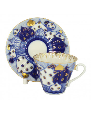 LOMONOSOV IMPERIAL PORCELAIN TEACUP AND SAUCER RADIANT CHURCH BELLS 235 ML/8 OZ