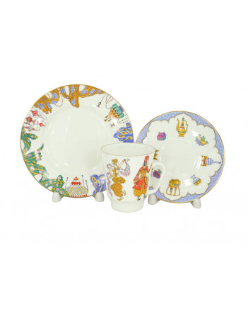 LOMONOSOV IMPERIAL BONE CHINA PORCELAIN ESPRESSO CUP SET MAY BALLET SCHEHERAZADE 165 ml/5.6 fl.oz