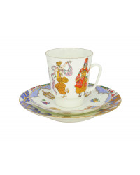 LOMONOSOV IMPERIAL BONE CHINA PORCELAIN ESPRESSO CUP SET MAY BALLET SCHEHERAZADE 165 ml/5.6 fl.oz