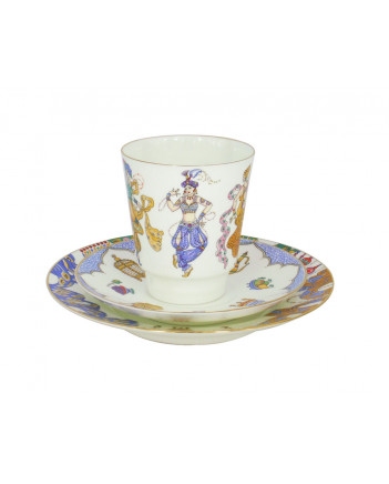 LOMONOSOV IMPERIAL BONE CHINA PORCELAIN ESPRESSO CUP SET MAY BALLET SCHEHERAZADE 165 ml/5.6 fl.oz
