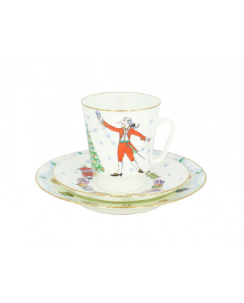 LOMONOSOV IMPERIAL BONE CHINA PORCELAIN ESPRESSO CUP SET MAY BALLET NUTCRACKER 165 ml/5.6 fl.oz