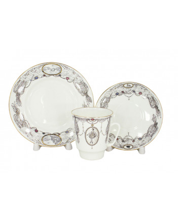 LOMONOSOV IMPERIAL BONE CHINA PORCELAIN ESPRESSO CUP SET MAY BALLET SWAN LAKE 165 ml/5.6 fl.oz