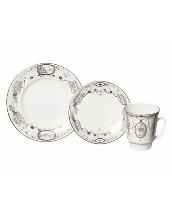 LOMONOSOV IMPERIAL BONE CHINA PORCELAIN ESPRESSO CUP SET MAY BALLET SWAN LAKE 165 ml/5.6 fl.oz