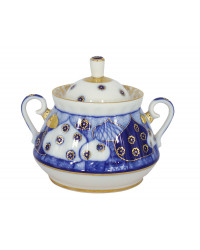 LOMONOSOV IMPERIAL PORCELAIN SUGAR BOWL CHURCH BELLS