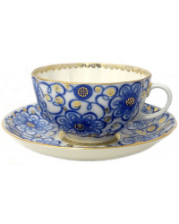  LOMONOSOV IMPERIAL PORCELAIN TEACUP AND SAUCER TULIP BINDWEED 250 ML/8.45 OZ