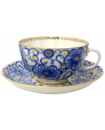 LOMONOSOV IMPERIAL PORCELAIN TEACUP AND SAUCER TULIP BINDWEED 250 ML/8.45 OZ