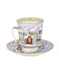 LOMONOSOV IMPERIAL BONE CHINA RARE PORCELAIN ESPRESSO CUP MAY WINTER DAY 165 ml/5.6 fl.oz